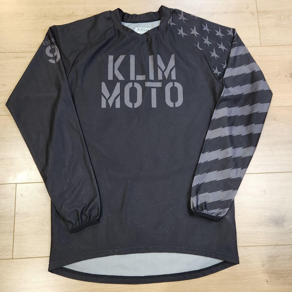 Klim Moto Jersey Shirt Mens Small Black Long Sleeve Technical Riding Gear MX